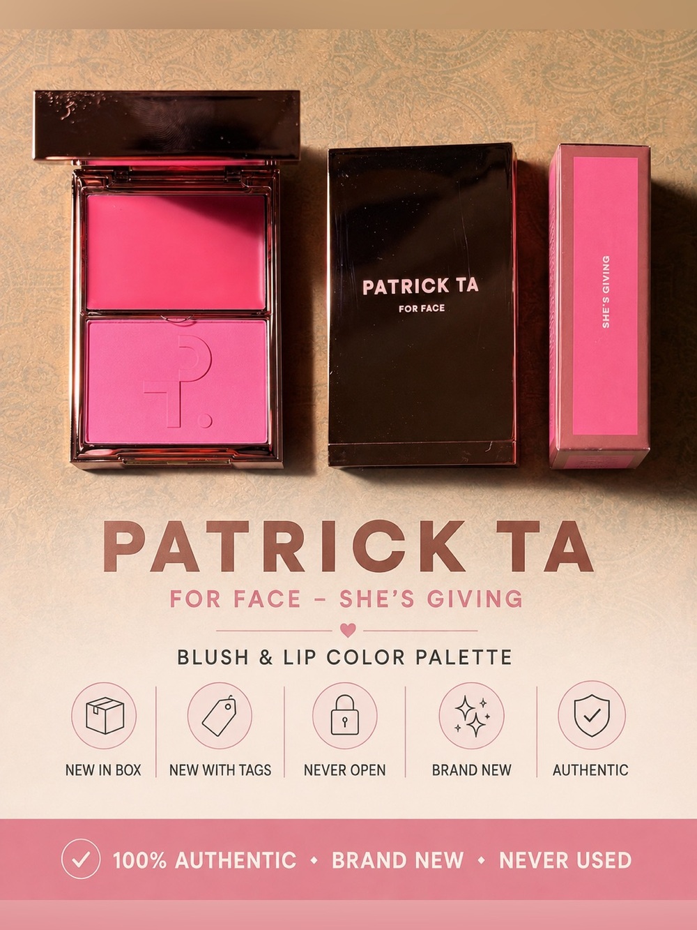 Patrick Ta Major Headlines Double-Take Crème & Powder Blush  | |BEST OFFER |